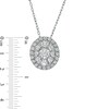 Thumbnail Image 2 of 0.50 CT. T.W. Composite Oval Diamond Frame Pendant in 10K White Gold