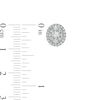 Thumbnail Image 3 of 0.75 CT. T.W. Composite Oval Diamond Frame Stud Earrings in 10K White Gold