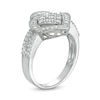 Thumbnail Image 2 of 0.45 CT. T.W. Composite Diamond Cushion-Shaped Frame Ring in 10K White Gold