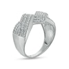 Thumbnail Image 2 of 0.45 CT. T.W. Diamond Zig-Zag Crossover Ring in 10K White Gold