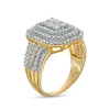 Thumbnail Image 3 of 0.95 CT. T.W. Composite Diamond Triple Frame Multi-Row Ring in 10K Gold