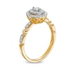 Thumbnail Image 2 of 0.25 CT. T.W. Diamond Double Oval-Shaped Frame Vintage-Style Engagement Ring in 10K Gold