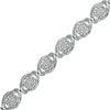 Thumbnail Image 0 of 0.25 CT. T.W. Composite Diamond Marquise Link Bracelet in Sterling Silver - 7.5"