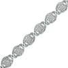 Thumbnail Image 1 of 0.25 CT. T.W. Composite Diamond Marquise Link Bracelet in Sterling Silver - 7.5"