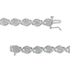 Thumbnail Image 2 of 0.25 CT. T.W. Composite Diamond Marquise Link Bracelet in Sterling Silver - 7.5"