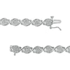 Thumbnail Image 3 of 0.25 CT. T.W. Composite Diamond Marquise Link Bracelet in Sterling Silver - 7.5"
