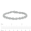 Thumbnail Image 3 of 0.25 CT. T.W. Composite Diamond Marquise Link Bracelet in Sterling Silver - 7.5"