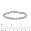Thumbnail Image 4 of 0.25 CT. T.W. Composite Diamond Marquise Link Bracelet in Sterling Silver - 7.5"
