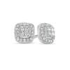 0.16 CT. T.W. Composite Cushion-Shaped Diamond Frame Stud Earrings in 10K White Gold