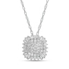 0.50 CT. T.W. Composite Cushion-Shaped Diamond Frame Pendant in 10K White Gold