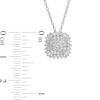 Thumbnail Image 2 of 0.50 CT. T.W. Composite Cushion-Shaped Diamond Frame Pendant in 10K White Gold
