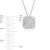 0.50 CT. T.W. Composite Cushion-Shaped Diamond Frame Pendant in 10K White Gold