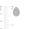 Thumbnail Image 3 of 1.00 CT. T.W. Composite Pear-Shaped Diamond Double Frame Sunburst Stud Earrings in 10K White Gold