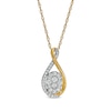 Thumbnail Image 0 of 0.38 CT. T.W. Composite Oval Diamond Loop Pendant in 10K Gold