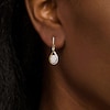 Thumbnail Image 2 of 0.50 CT. T.W. Composite Oval Diamond Loop Drop Earrings in 10K Gold