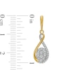 Thumbnail Image 2 of 0.50 CT. T.W. Composite Oval Diamond Loop Drop Earrings in 10K Gold