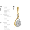 Thumbnail Image 3 of 0.50 CT. T.W. Composite Oval Diamond Loop Drop Earrings in 10K Gold