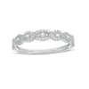 Thumbnail Image 0 of 0.065 CT. T.W. Baguette and Round Diamond Vintage-Style Anniversary Band in 10K White Gold
