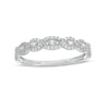 Thumbnail Image 1 of 0.065 CT. T.W. Baguette and Round Diamond Vintage-Style Anniversary Band in 10K White Gold