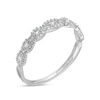 Thumbnail Image 2 of 0.065 CT. T.W. Baguette and Round Diamond Vintage-Style Anniversary Band in 10K White Gold