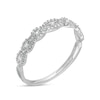 Thumbnail Image 3 of 0.065 CT. T.W. Baguette and Round Diamond Vintage-Style Anniversary Band in 10K White Gold