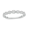 Thumbnail Image 0 of 0.16 CT. T.W. Quad Diamond Vintage-Style Scallop Anniversary Band in 10K White Gold
