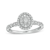 Thumbnail Image 0 of 0.25 CT. T.W. Diamond Double Oval-Shaped Frame Vintage-Style Engagement Ring in 10K White Gold
