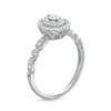 Thumbnail Image 2 of 0.25 CT. T.W. Diamond Double Oval-Shaped Frame Vintage-Style Engagement Ring in 10K White Gold