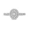 Thumbnail Image 3 of 0.25 CT. T.W. Diamond Double Oval-Shaped Frame Vintage-Style Engagement Ring in 10K White Gold