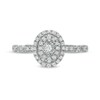 Thumbnail Image 3 of 0.25 CT. T.W. Diamond Double Oval-Shaped Frame Vintage-Style Engagement Ring in 10K White Gold