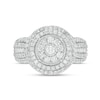 Thumbnail Image 3 of 1.00 CT. T.W. Diamond Double Frame Vintage-Style Collar Engagement Ring in 10K White Gold