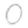 Thumbnail Image 2 of Diamond Accent Alternating Kite Shape and Flower Stackable Band in 10K White Gold