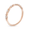 Thumbnail Image 2 of Diamond Accent Alternating Kite Shape and Flower Stackable Band in 10K Rose Gold