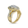 Thumbnail Image 2 of 1.37 CT. T.W. Composite Pear-Shaped Diamond Frame Scallop Edge Bridal Set in 10K Gold