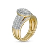 Thumbnail Image 2 of 1.37 CT. T.W. Composite Marquise-Shaped Diamond Frame Three Piece Bridal Set in 10K Gold