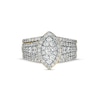 Thumbnail Image 3 of 1.37 CT. T.W. Composite Marquise-Shaped Diamond Frame Three Piece Bridal Set in 10K Gold
