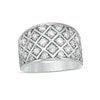 Thumbnail Image 0 of 0.95 CT. T.W. Diamond Quilt Anniversary Band in Sterling Silver