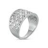 Thumbnail Image 2 of 0.95 CT. T.W. Diamond Quilt Anniversary Band in Sterling Silver