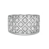 Thumbnail Image 3 of 0.95 CT. T.W. Diamond Quilt Anniversary Band in Sterling Silver