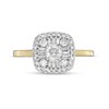 Thumbnail Image 3 of 0.58 CT. T.W. Diamond Double Cushion-Shaped Frame Engagement Ring in 10K Gold