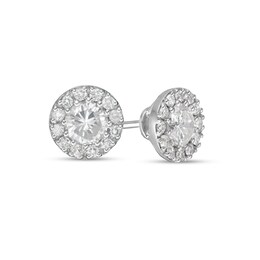 0.80 CT. T.W. Diamond Frame Stud Earrings in 10K White Gold (K/I3)