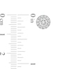 Thumbnail Image 3 of 0.80 CT. T.W. Diamond Frame Stud Earrings in 10K White Gold (K/I3)