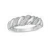 Thumbnail Image 1 of 0.116 CT. T.W. Diamond Twist Anniversary Band in Sterling Silver