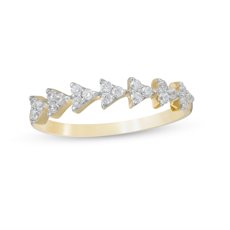 0.23 CT. T.W. Diamond Multi-Triangle Stackable Anniversary Band in 10K Gold