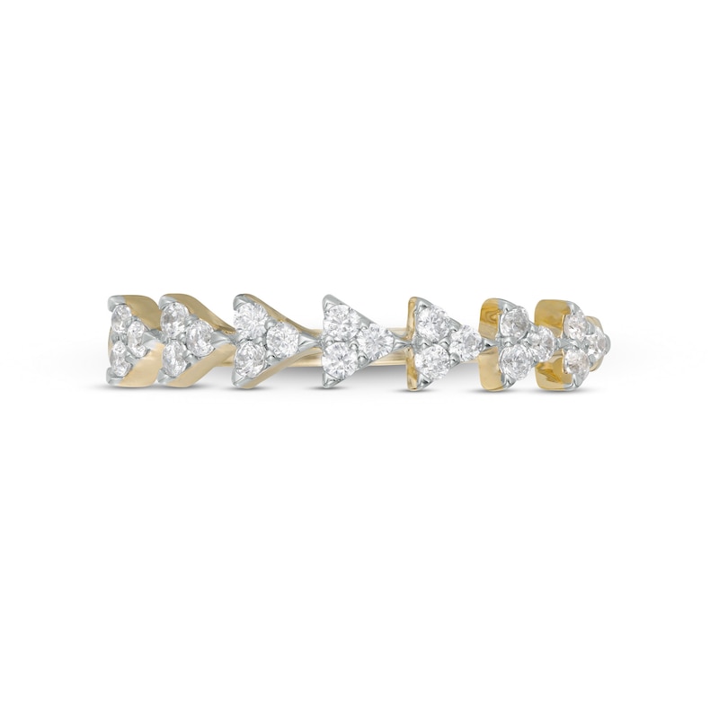 0.23 CT. T.W. Diamond Multi-Triangle Stackable Anniversary Band in 10K Gold