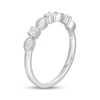 Thumbnail Image 3 of 0.145 CT. T.W. Diamond Vintage-Style Alternating Anniversary Band in Sterling Silver