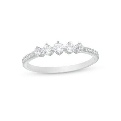 0.29 CT. T.W. Diamond Five Stone Anniversary Band in 10K Gold