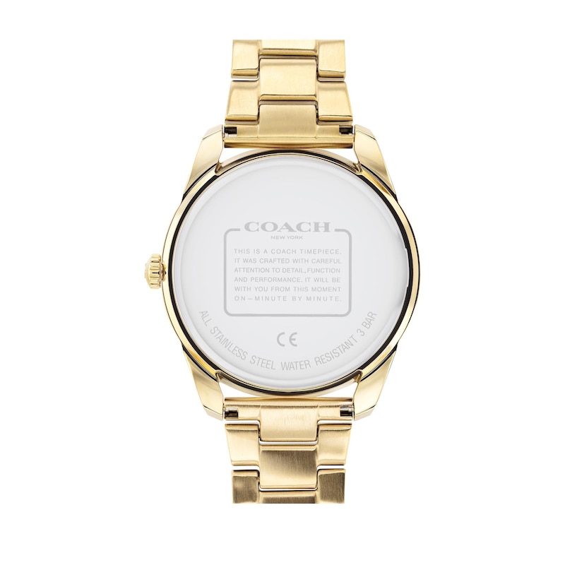 Ladies' Coach Preston Multi-Colour Crystal Accent Gold-Tone IP Watch with Gold-Tone Dial (Model: 14503657)