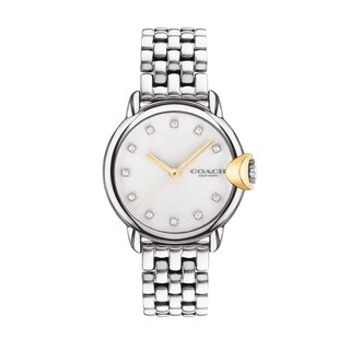 Ladies' Coach Arden Crystal Accent Two-Tone IP Watch with White Dial (Model: 14503818)