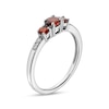 Thumbnail Image 2 of Garnet and Diamond Accent Three Stone Ring in 10K White Gold